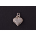 Silver Puffy Heart Charm | National Free Shipping |