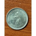 1963***3 pence***Rhodesia and Nyasaland***uncirculated