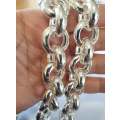 Sterling Silver Belcher Chain 20mm Link - 50cm