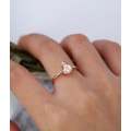 Pear Cut Morganite Engagement Ring in 9ct Rose Gold