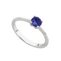 Tanzanite Solitaire Engagement Ring in 9ct White Gold