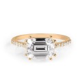 2.5ct Emerald Cut Solitaire Moissanite Engagement Ring
