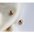 9ct Gold 10mm Half Ball Stud Earrings