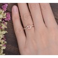 Pear Shaped Morganite Engagement Ring in 9ct Rose Gold