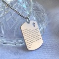 Dog Tag Lords Prayer Necklace