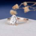 3.5ct Pear Shaped Moissanite Engagement Ring