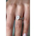 2.5ct Pear Moissanite Engagement Ring