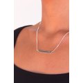 Sterling Silver Engraved Curved Bar Necklaces