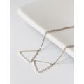 Silver Triangle Threader Earrings