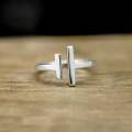 Sterling Silver Parallel Bar Ring