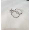 3.5CT Oval Moissanite Wedding Ring Set
