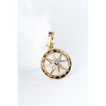 9ct Gold Nautical Compass Pendant - Two Toned
