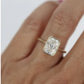 Radiant Cut Bezel Engagement Ring