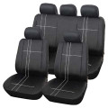 9 Piece Seat Cover Set - Trend - White and Black
