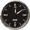 Kus Clock - 52mm - Black with Stainless Steel Bezel