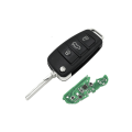 Audi (3 Button Flip remote key with ID48 Chip - 433MHz) | COMPLETE KEY