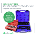 14pcs Oxygen Sensor Socket Set (1/2"- 3/8")