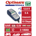 OptiMate 4s 5A TM-290 (10-Step 12.8V/ 13.2V 5A Lithium Battery Charger (2-100Ah), Maintainer &amp...