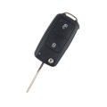 Volkswagen - Golf, Passat, Polo, Touran | Remote Key Case & Blade (2 Button, HU66 Blade, White Bu...