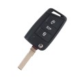 Volkswagen - Golf 7, Polo, Seat, Skoda | Remote Key Case & Blade (3 Button, HU66 Blade, Plastic)