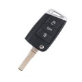 Volkswagen - Golf 7, Polo, Seat, Skoda | Remote Key Case & Blade (3 Button, HU66 Blade, Matte Chr...