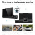 Car Dash Cam 1080P | 3 Cameras (Front, Inside & Rear) | G-sensor | Reverse Park Camera