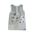 Girls Dress - Blue rose design with a pocket cotton dress