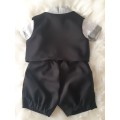 Christening Boys Black suit with Waistcoat and Bowtie