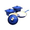 LMA 7 Piece Cast Iron Dutch Oven Cookware Set - Blue (PLEASE READ DESCRIPTION)