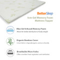 Better Sleep Gel Infused Memory Foam Mattress Topper with Bamboo Cover