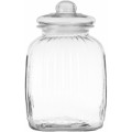 Ribbed Glass Square Canister