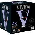 ViVino Burgundy Wine Glasses, Set Of 4