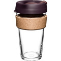 Barista Brew Cork Reusable Glass Coffee Cup, 475ml