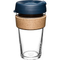 Barista Brew Cork Reusable Glass Coffee Cup, 475ml