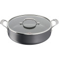 Tefal Cook's Classic 30cm Non-Stick Hard Anodised Shallow Casserole With Lid, 5.4 Litre