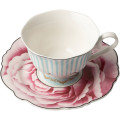Jenna Clifford Wavy Rose Cup & Saucer