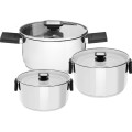 Stainless Steel Stackable Cookware Set, 6pc