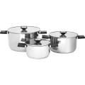 Stainless Steel Stackable Cookware Set, 6pc