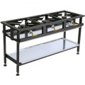 3 Burner Gas Boiling Table, Straight