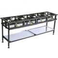 4 Burner Gas Boiling Table, Straight