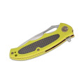 Shard Flipper Knife Fluorescent Green G10 Handles With Carbon Fibre Overlays- C806A