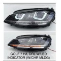 Golf 7 Head Lamps Drl W/led  Indicator (set) Non Xenon