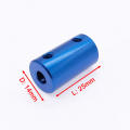 Aluminum alloy 5*5mm  CNC machined motor rigid shaft coupler