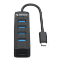 ORICO 4 Port USB Type C Hub 4x USB3.0