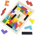 Wooden Tetris Puzzle for Kids and Adults