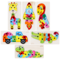 Animal / Transport jigsaw puzzle board (6 designs mixed)