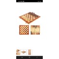 3 in 1 Wooden Foldable Board game -Chess, Draught, Checkers