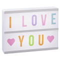 LED MESSAGE LIGHT UP BOX WITH COLOUR CARDS