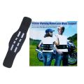 Glisten Warning Motorcycle Waist Support Belt Black