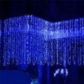 80 LED White Outdoor Curtain Light, 3m X 0.5m & Connectable